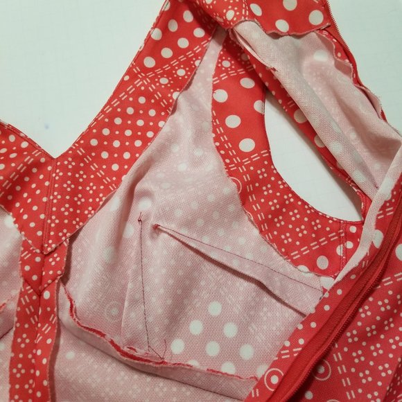 Womens S Vinage 70s Handmade 1 Piece Orange Polyester Jumpsuit Jumper 1970s - Picture 4 of 8